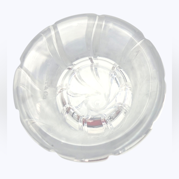 Tiffany & Co. Lead Crystal Bud Vase Cut Diamond Optic Swirl Design - Picture 5 of 8